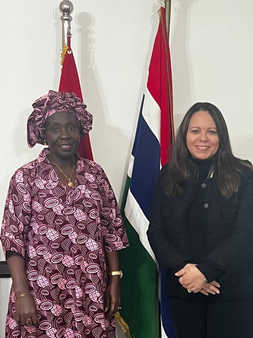 Meeting with Mrs Saffie Lowe CEESAY, the Ambassador of the Republic of the Gambia to the Kingdom of Morocco