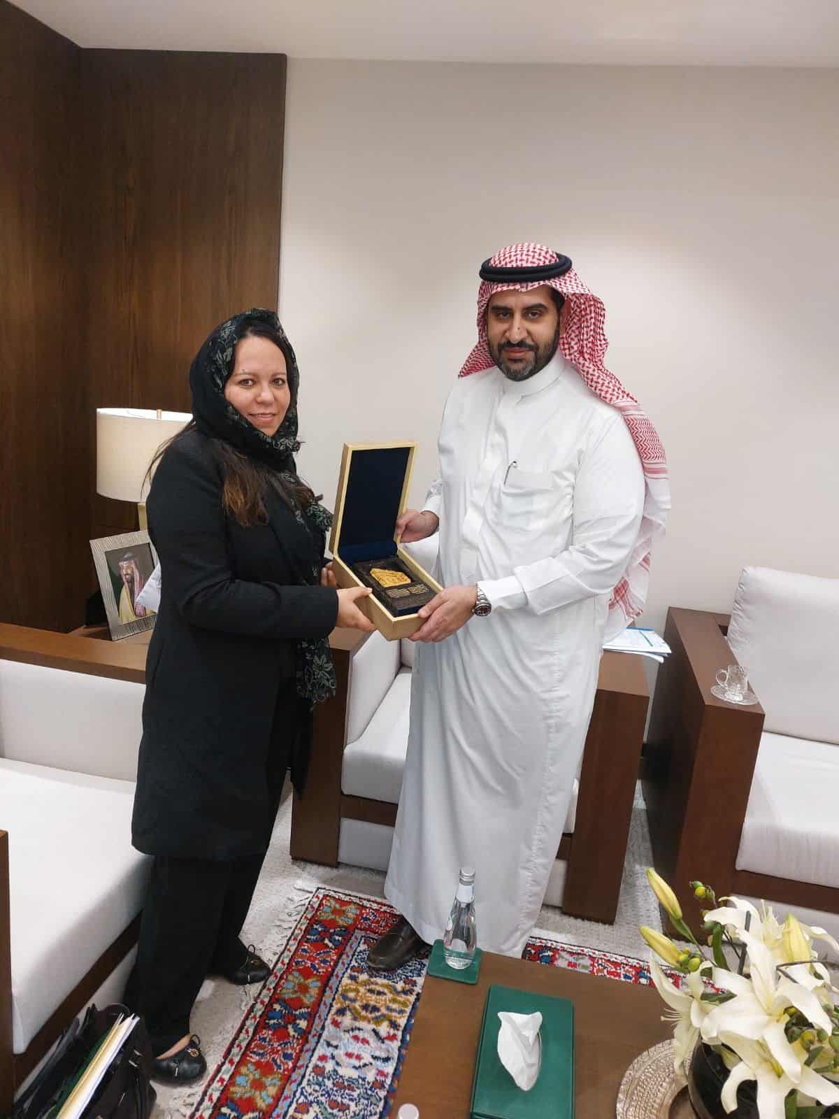 A courtesy visit of Mrs Latifa Elbouabdellaoui, ICDT’s Director General to the Governor of General Authority for Foreign Trade of Saudi Arabia